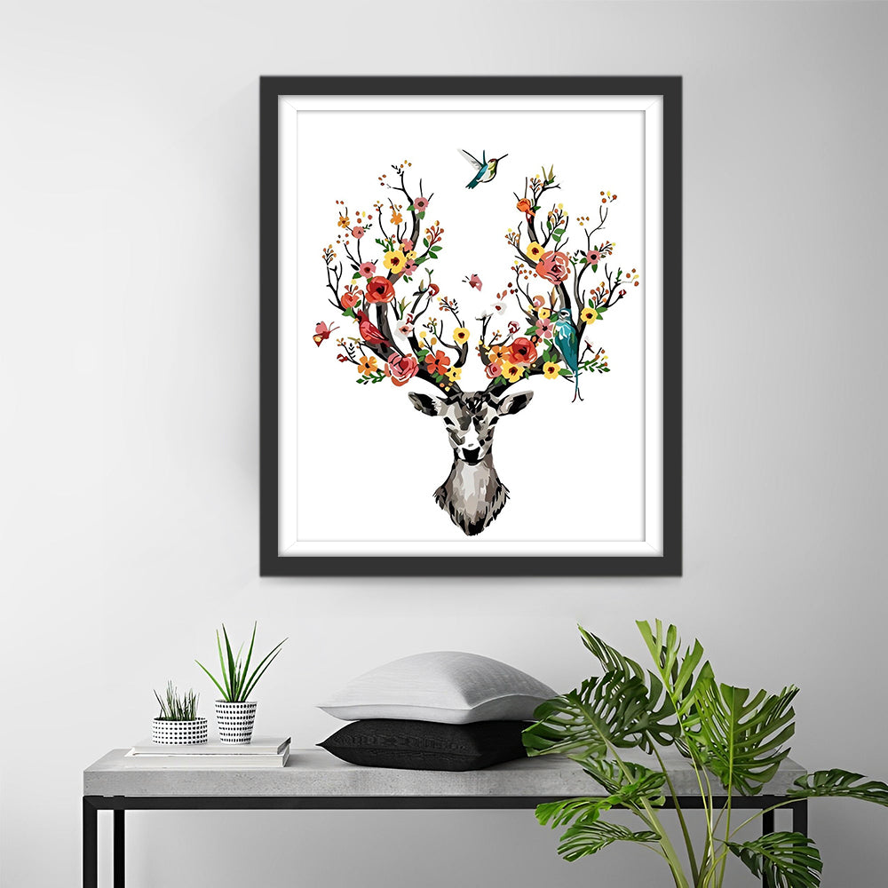 Blühendes Geweih Diamond Painting