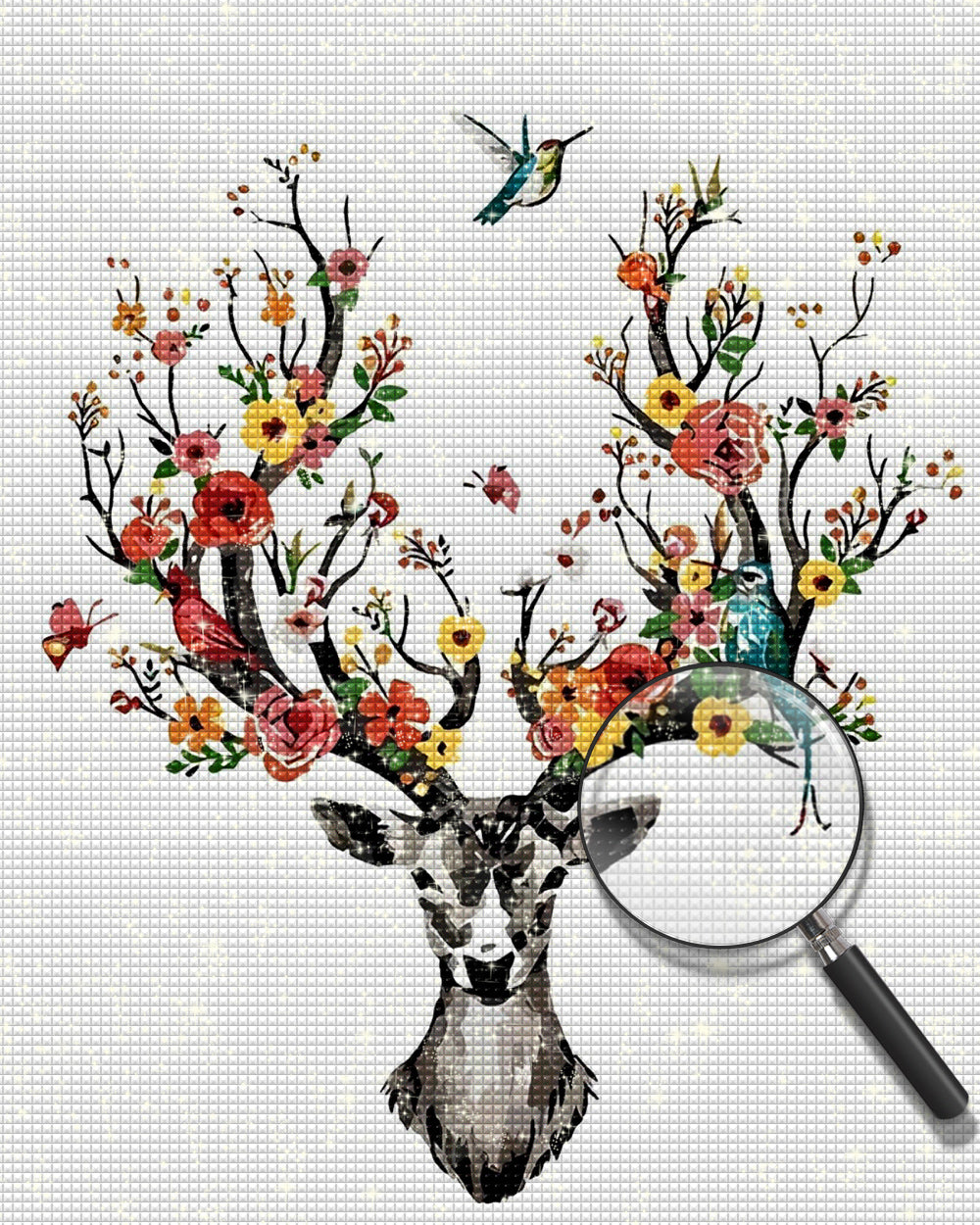 Blühendes Geweih Diamond Painting