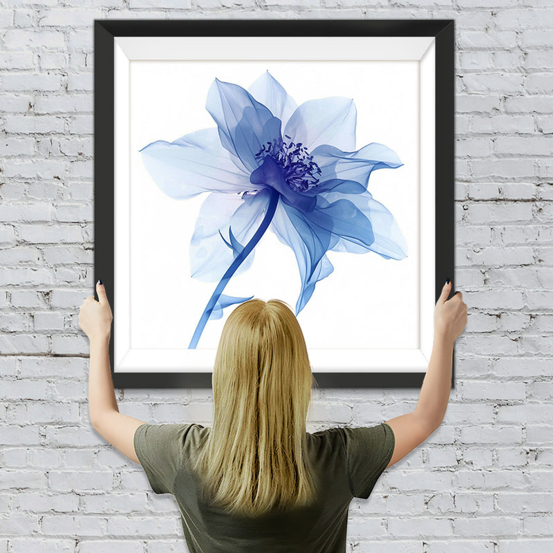 Blume mit blauen Staubgefäßen Diamond Painting