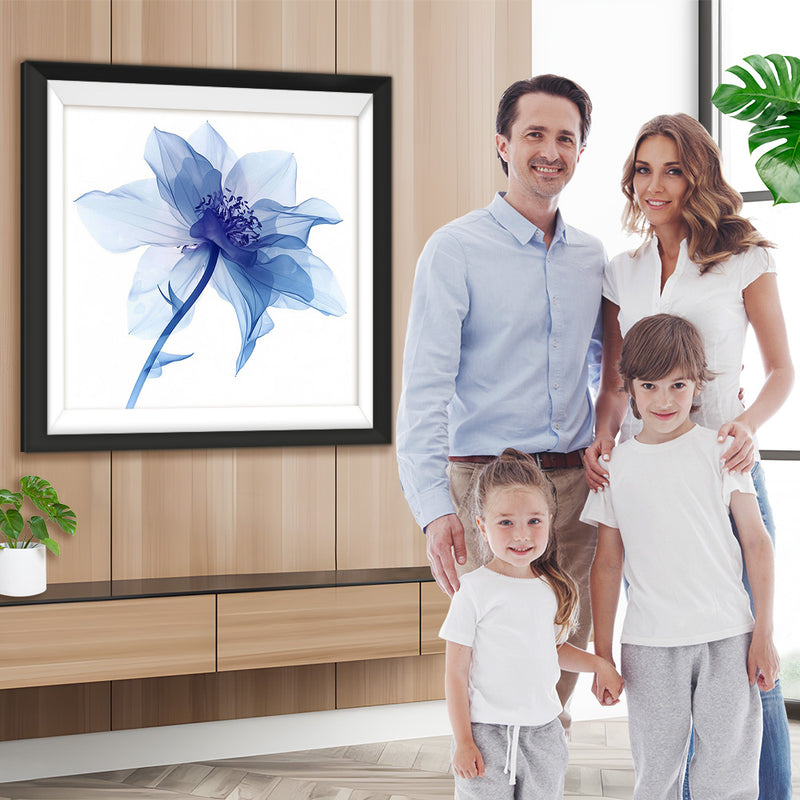 Blume mit blauen Staubgefäßen Diamond Painting