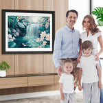 Blumen am Wasserfall Diamond Painting