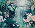Blumen am Wasserfall Diamond Painting