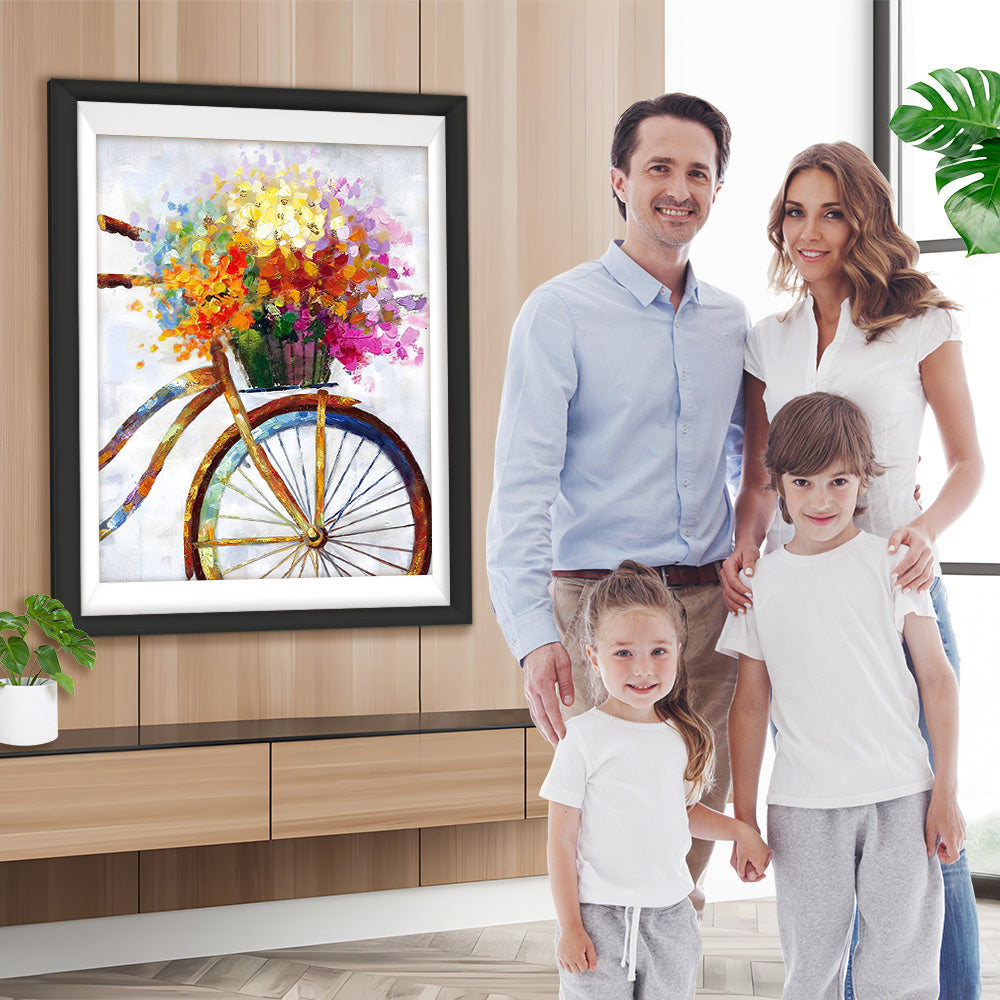 Blumen im Fahrradkorb Diamond Painting