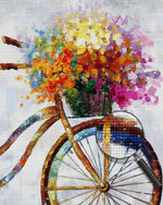Blumen im Fahrradkorb Diamond Painting
