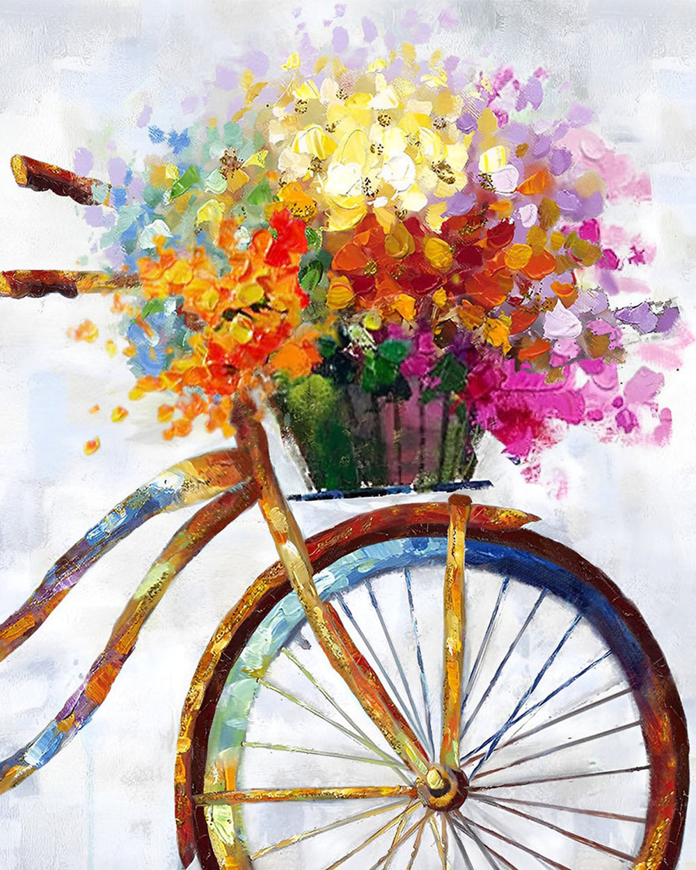Blumen im Fahrradkorb Diamond Painting