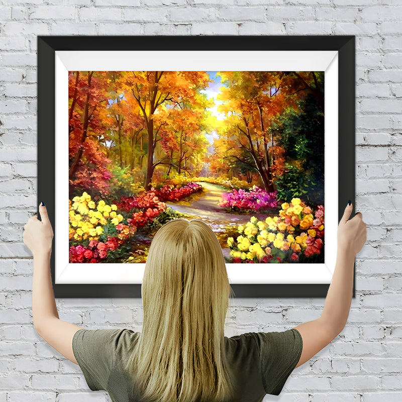 Blumen im Herbstwald Diamond Painting