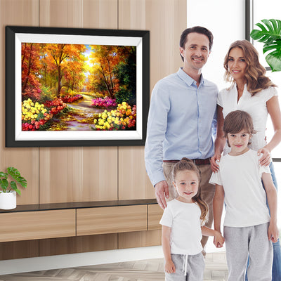 Blumen im Herbstwald Diamond Painting