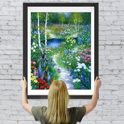 Blumen im Wald Diamond Painting