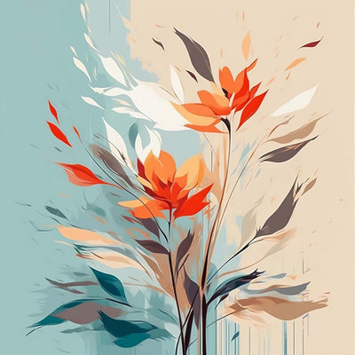 Blumen im Wind Diamond Painting