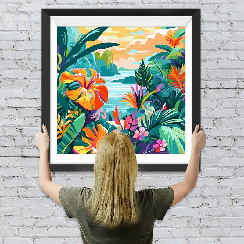 Blumen in den Tropen Diamond Painting