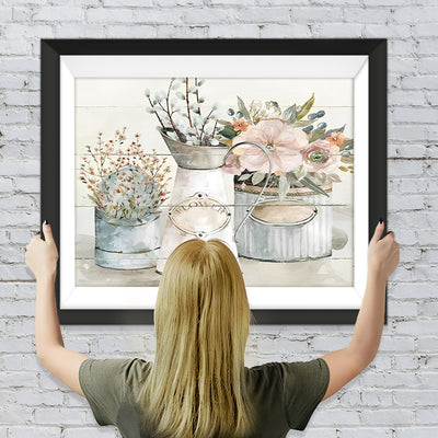 Blumen in Töpfen Diamond Painting