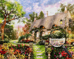 Blumen und Landhaus Diamond Painting