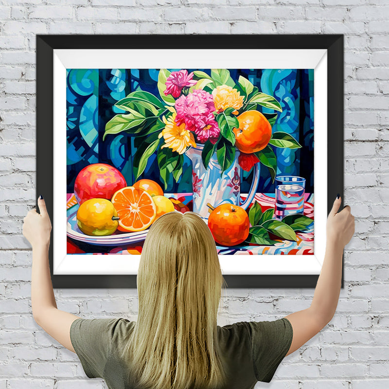 Blumen und Orangen Diamond Painting