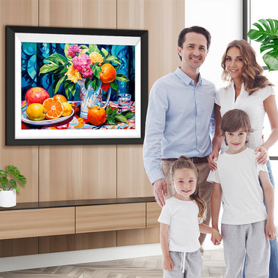 Blumen und Orangen Diamond Painting