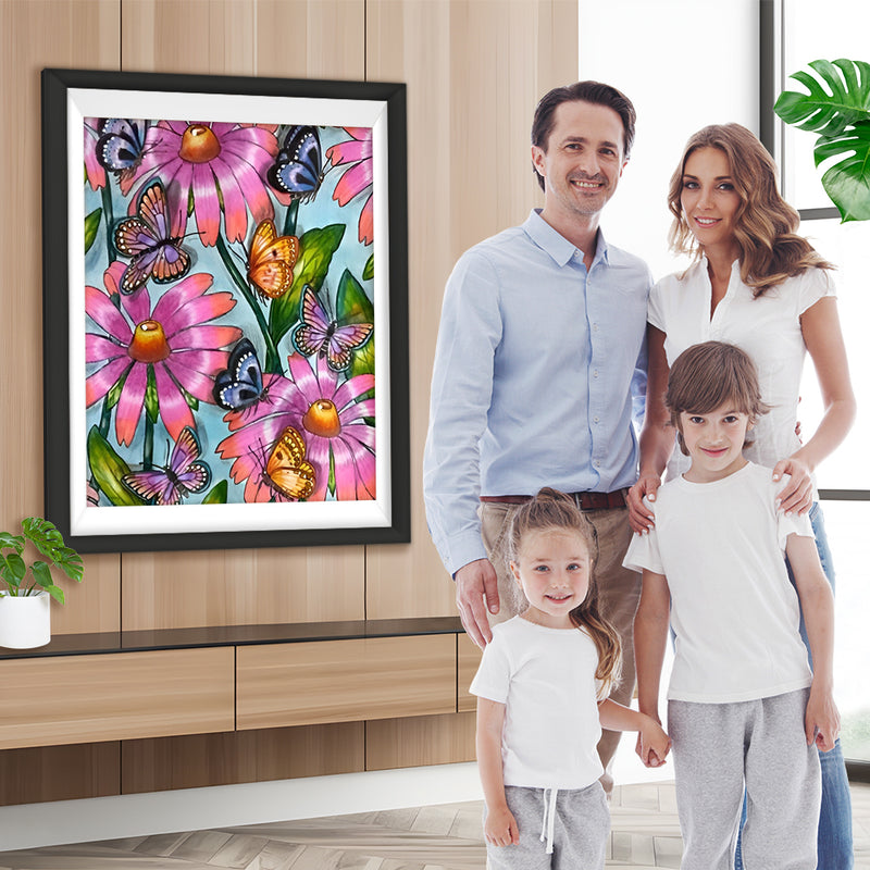 Blumen und Schmetterlinge Diamond Painting