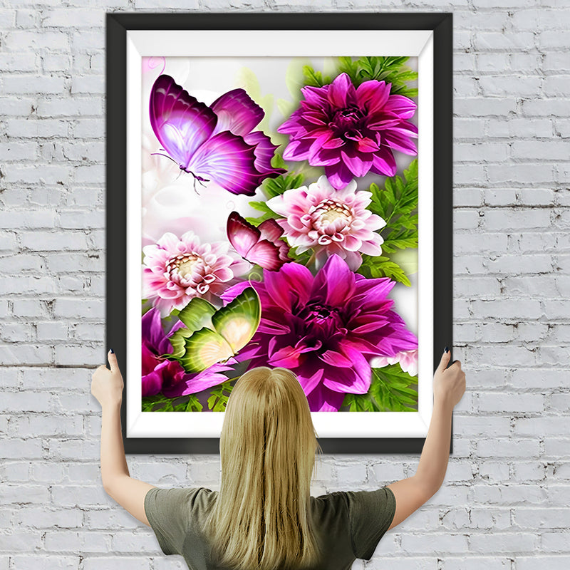 Blumen und Schmetterlinge Diamond Painting