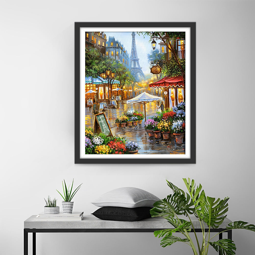 Blumenladen auf der Straße von Paris Diamond Painting