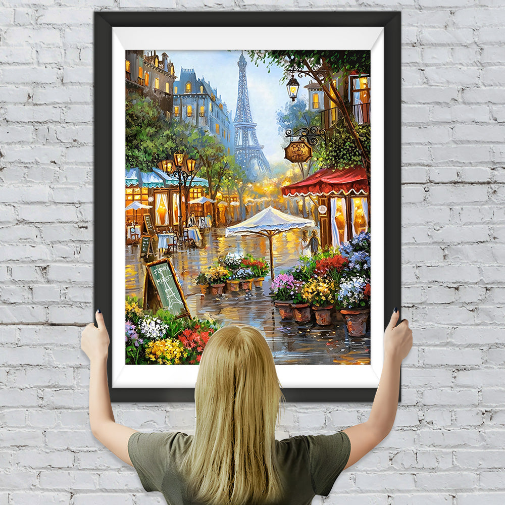 Blumenladen auf der Straße von Paris Diamond Painting