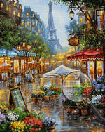 Blumenladen auf der Straße von Paris Diamond Painting