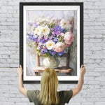 Blumenstrauß auf einem Stuhl Diamond Painting