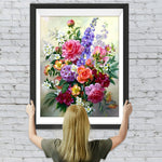 Blumenstrauß aus Rosen und Flieder Diamond Painting