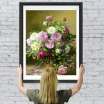 Blumenstrauß im Bambuskorb Diamond Painting