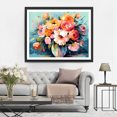 Blumenstrauß in einer Vase Diamond Painting