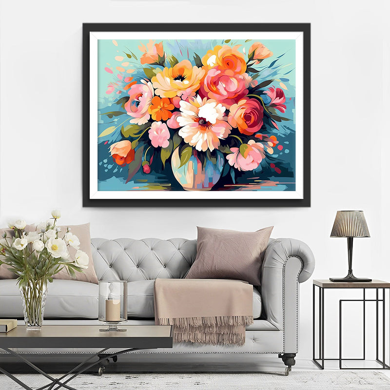 Blumenstrauß in einer Vase Diamond Painting