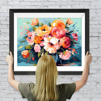 Blumenstrauß in einer Vase Diamond Painting