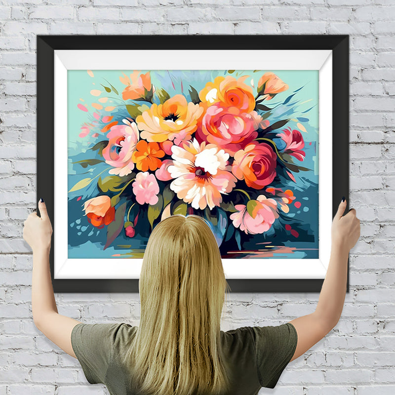 Blumenstrauß in einer Vase Diamond Painting