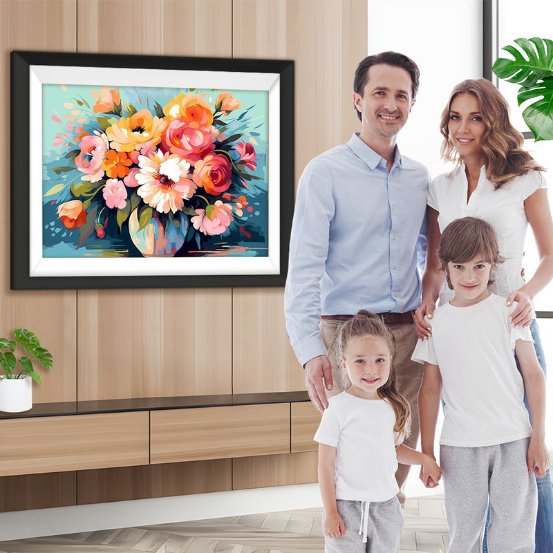 Blumenstrauß in einer Vase Diamond Painting