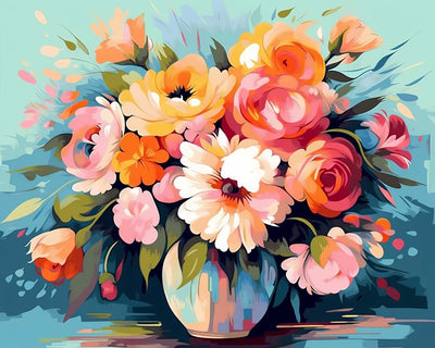 Blumenstrauß in einer Vase Diamond Painting