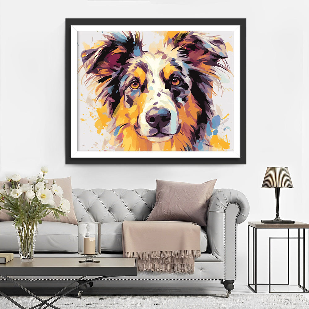 Border Collie Diamond Painting