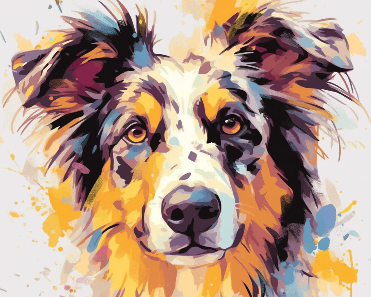 Border Collie Diamond Painting