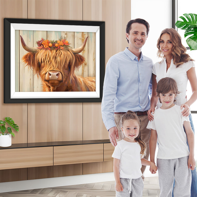 Braune Hochlandkuh Diamond Painting