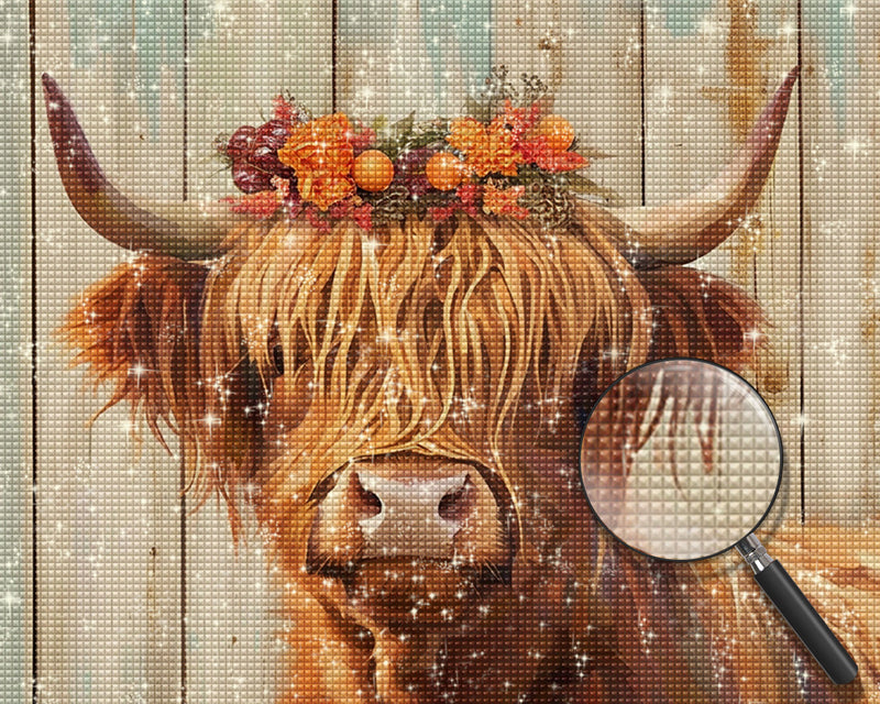 Braune Hochlandkuh Diamond Painting