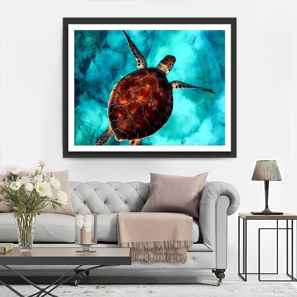 Braune Meeresschildkröte Diamond Painting