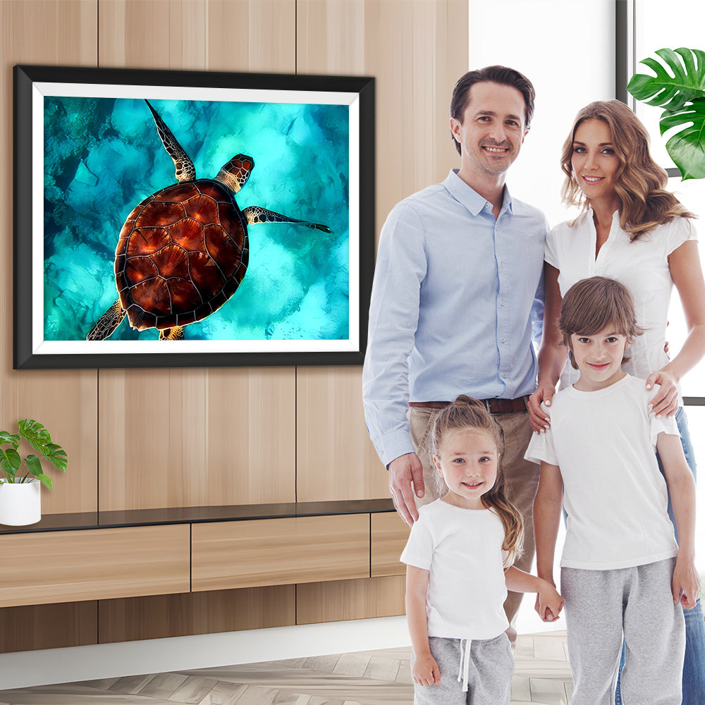 Braune Meeresschildkröte Diamond Painting