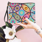 Brillante Blume Mandala Diamond Painting Handgelenktasche