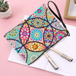 Brillante Blume Mandala Diamond Painting Handgelenktasche