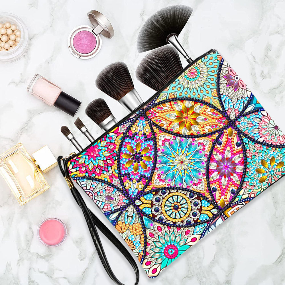 Brillante Blume Mandala Diamond Painting Handgelenktasche