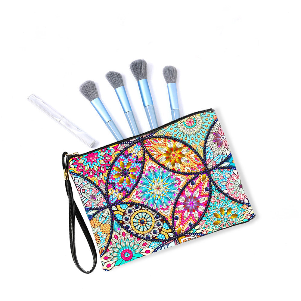 Brillante Blume Mandala Diamond Painting Handgelenktasche