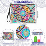 Brillante Blume Mandala Diamond Painting Handgelenktasche