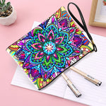 Brillantes Lotus Mandala Diamond Painting Handgelenktasche