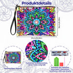 Brillantes Lotus Mandala Diamond Painting Handgelenktasche