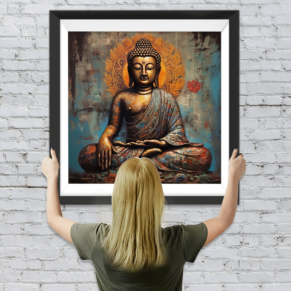 Bronze Buddha Statue Diamond Painting