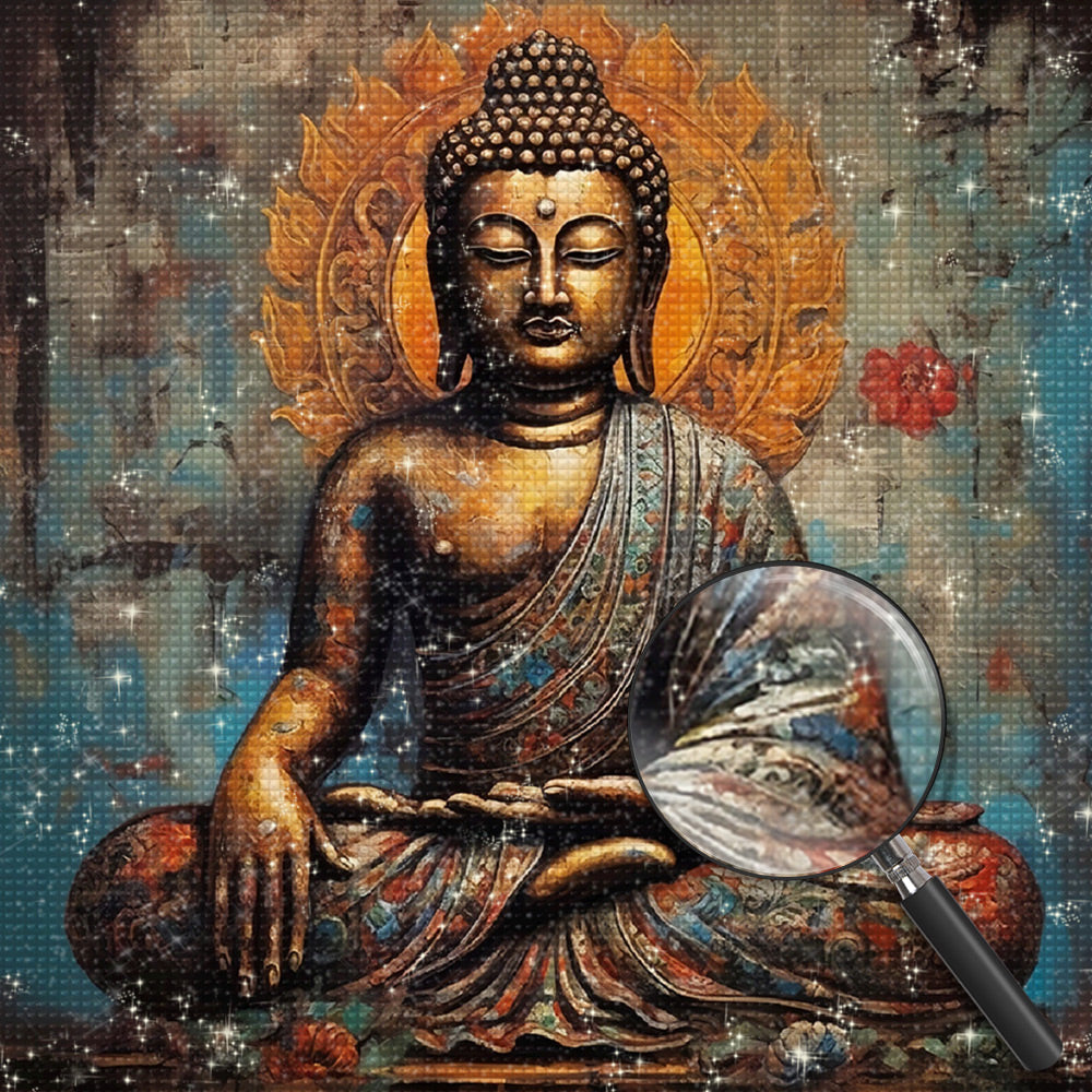 Bronze Buddha Statue Diamond Painting