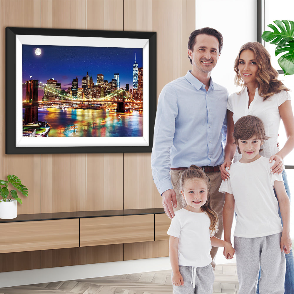 Brooklyn Bridge bei Nacht Diamond Painting