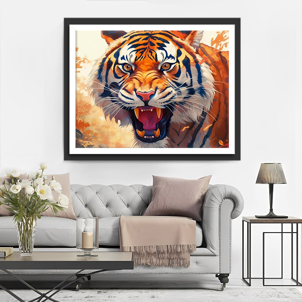 Brüllender Tiger Diamond Painting