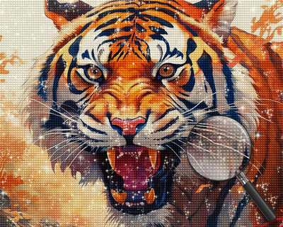 Brüllender Tiger Diamond Painting